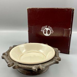 Arthur Court Dog Bowl Tuscan Cast Aluminum Bones AUTCUS CIB 2 Piece Set Small